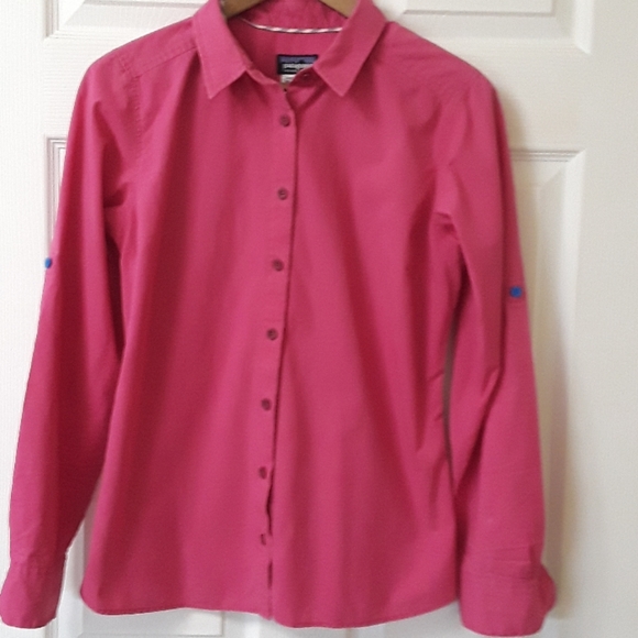 Patagonia Tops - Patagonia SZ 8 Pink Button Up Long Sleeve Shirt